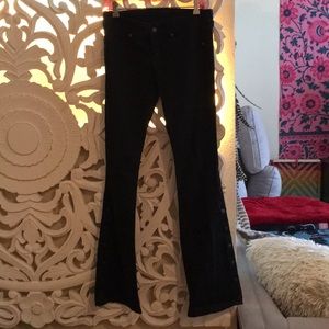 LF Carmar flare jeans with faux leather pockets